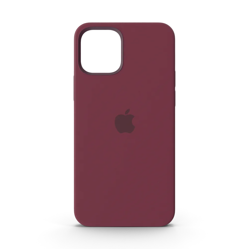 iPhone 12 Silicone Case With MagSafe Plum